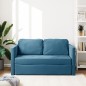 vidaXL Bodensofa mit Schlaffunktion Blau 122x204x55 cm Samt vidaXL Bodensofa mit Schlaffunktion Blau 122x204x55 cm Samt
