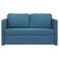 vidaXL Bodensofa mit Schlaffunktion Blau 122x204x55 cm Samt vidaXL Bodensofa mit Schlaffunktion Blau 122x204x55 cm Samt
