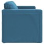 vidaXL Bodensofa mit Schlaffunktion Blau 122x204x55 cm Samt vidaXL Bodensofa mit Schlaffunktion Blau 122x204x55 cm Samt
