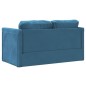 vidaXL Bodensofa mit Schlaffunktion Blau 122x204x55 cm Samt vidaXL Bodensofa mit Schlaffunktion Blau 122x204x55 cm Samt