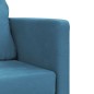 vidaXL Bodensofa mit Schlaffunktion Blau 122x204x55 cm Samt vidaXL Bodensofa mit Schlaffunktion Blau 122x204x55 cm Samt