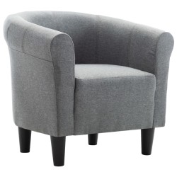 vidaXL Sessel Hellgrau Stoff