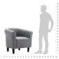 vidaXL Sessel Hellgrau Stoff vidaXL Sessel Hellgrau Stoff