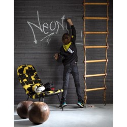 Good Vibes Tapete Chalkboard Brick Wall Schwarz und Grau