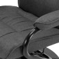 vidaXL Liegesessel mit Fußhocker Dunkelgrau Stoff vidaXL Liegesessel mit Fußhocker Dunkelgrau Stoff