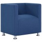 vidaXL Würfel-Sessel Blau Stoff vidaXL Würfel-Sessel Blau Stoff
