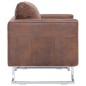 vidaXL Würfel-Sessel Braun Wildleder-Optik vidaXL Würfel-Sessel Braun Wildleder-Optik