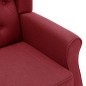 vidaXL Sessel mit Fußhocker Weinrot Stoff vidaXL Sessel mit Fußhocker Weinrot Stoff