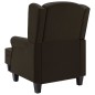 vidaXL Sessel mit Fußhocker Dunkelbraun Stoff vidaXL Sessel mit Fußhocker Dunkelbraun Stoff