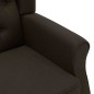 vidaXL Sessel mit Fußhocker Dunkelbraun Stoff vidaXL Sessel mit Fußhocker Dunkelbraun Stoff
