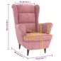 vidaXL Sessel Rosa Samt vidaXL Sessel Rosa Samt