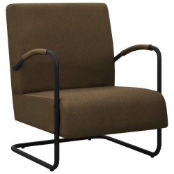 vidaXL Sessel Dunkelbraun Stoff 