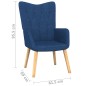 vidaXL Relaxsessel Blau Stoff vidaXL Relaxsessel Blau Stoff