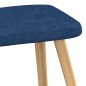 vidaXL Relaxsessel mit Hocker Blau Stoff vidaXL Relaxsessel mit Hocker Blau Stoff