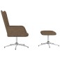 vidaXL Relaxsessel mit Hocker Taupe Stoff vidaXL Relaxsessel mit Hocker Taupe Stoff