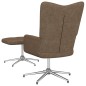 vidaXL Relaxsessel mit Hocker Taupe Stoff vidaXL Relaxsessel mit Hocker Taupe Stoff