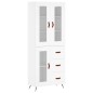 Highboard Weiß 69,5x34x180 cm Holzwerkstoff Highboard Weiß 69,5x34x180 cm Holzwerkstoff