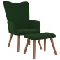 vidaXL Relaxsessel mit Hocker Dunkelgrün Samt vidaXL Relaxsessel mit Hocker Dunkelgrün Samt