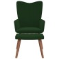 vidaXL Relaxsessel mit Hocker Dunkelgrün Samt vidaXL Relaxsessel mit Hocker Dunkelgrün Samt