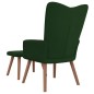 vidaXL Relaxsessel mit Hocker Dunkelgrün Samt vidaXL Relaxsessel mit Hocker Dunkelgrün Samt