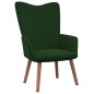 vidaXL Relaxsessel mit Hocker Dunkelgrün Samt vidaXL Relaxsessel mit Hocker Dunkelgrün Samt