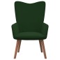 vidaXL Relaxsessel mit Hocker Dunkelgrün Samt vidaXL Relaxsessel mit Hocker Dunkelgrün Samt