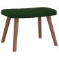vidaXL Relaxsessel mit Hocker Dunkelgrün Samt vidaXL Relaxsessel mit Hocker Dunkelgrün Samt