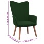 vidaXL Relaxsessel mit Hocker Dunkelgrün Samt vidaXL Relaxsessel mit Hocker Dunkelgrün Samt