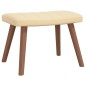 vidaXL Relaxsessel mit Hocker Cremeweiß Samt vidaXL Relaxsessel mit Hocker Cremeweiß Samt