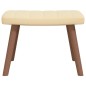 vidaXL Relaxsessel mit Hocker Cremeweiß Samt vidaXL Relaxsessel mit Hocker Cremeweiß Samt