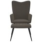 vidaXL Relaxsessel mit Hocker Dunkelgrau Samt vidaXL Relaxsessel mit Hocker Dunkelgrau Samt