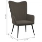 vidaXL Relaxsessel mit Hocker Dunkelgrau Samt vidaXL Relaxsessel mit Hocker Dunkelgrau Samt