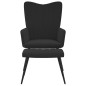 vidaXL Relaxsessel mit Hocker Schwarz Samt vidaXL Relaxsessel mit Hocker Schwarz Samt