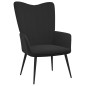 vidaXL Relaxsessel mit Hocker Schwarz Samt vidaXL Relaxsessel mit Hocker Schwarz Samt