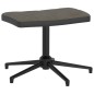 vidaXL Relaxsessel mit Hocker Dunkelgrau Samt und PVC vidaXL Relaxsessel mit Hocker Dunkelgrau Samt und PVC