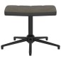 vidaXL Relaxsessel mit Hocker Dunkelgrau Samt und PVC vidaXL Relaxsessel mit Hocker Dunkelgrau Samt und PVC