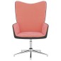 vidaXL Relaxsessel Rosa Samt und PVC vidaXL Relaxsessel Rosa Samt und PVC
