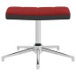 vidaXL Relaxsessel mit Hocker Weinrot Samt und PVC vidaXL Relaxsessel mit Hocker Weinrot Samt und PVC