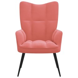 vidaXL Relaxsessel Rosa Samt