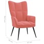 vidaXL Relaxsessel Rosa Samt vidaXL Relaxsessel Rosa Samt