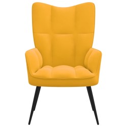 vidaXL Relaxsessel Senfgelb Samt