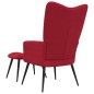 vidaXL Relaxsessel mit Hocker Weinrot Samt vidaXL Relaxsessel mit Hocker Weinrot Samt
