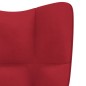 vidaXL Relaxsessel mit Hocker Weinrot Samt vidaXL Relaxsessel mit Hocker Weinrot Samt