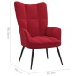 vidaXL Relaxsessel mit Hocker Weinrot Samt vidaXL Relaxsessel mit Hocker Weinrot Samt