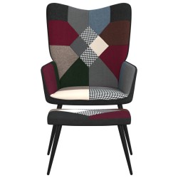 vidaXL Relaxsessel mit Hocker Patchwork Stoff