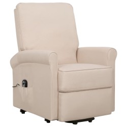 vidaXL Aufstehsessel Creme Stoff