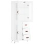 Highboard Weiß 69,5x34x180 cm Holzwerkstoff Highboard Weiß 69,5x34x180 cm Holzwerkstoff
