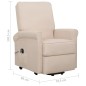 vidaXL Aufstehsessel Creme Stoff vidaXL Aufstehsessel Creme Stoff