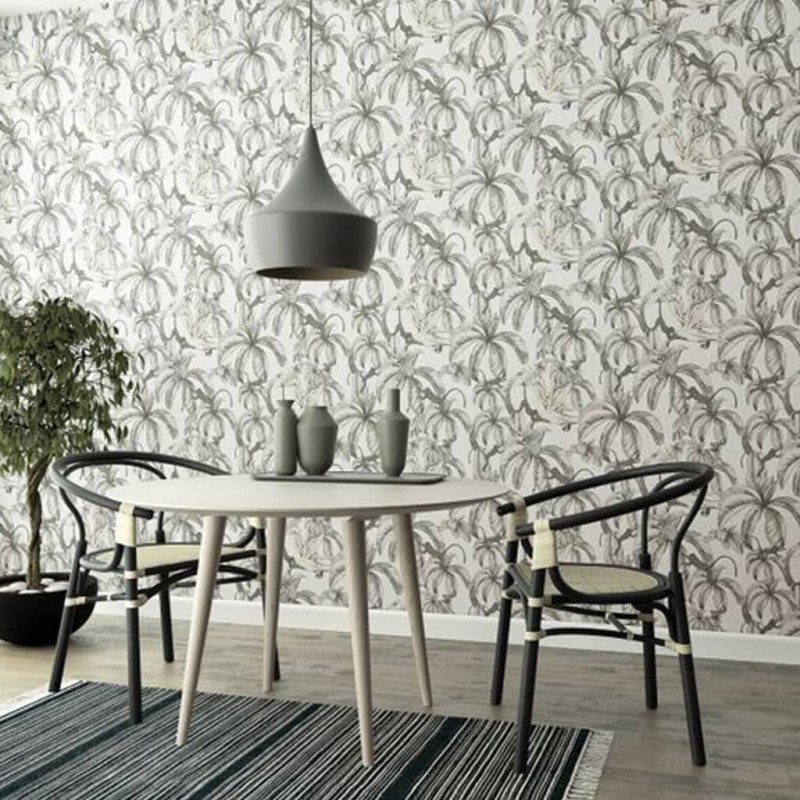 Noordwand Tapete Topchic Monkey Jungle Leaves Grau und Schwarz Noordwand Tapete Topchic Monkey Jungle Leaves Grau und Schwarz