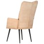 vidaXL Ohrensessel Creme Canvas-Material vidaXL Ohrensessel Creme Canvas-Material